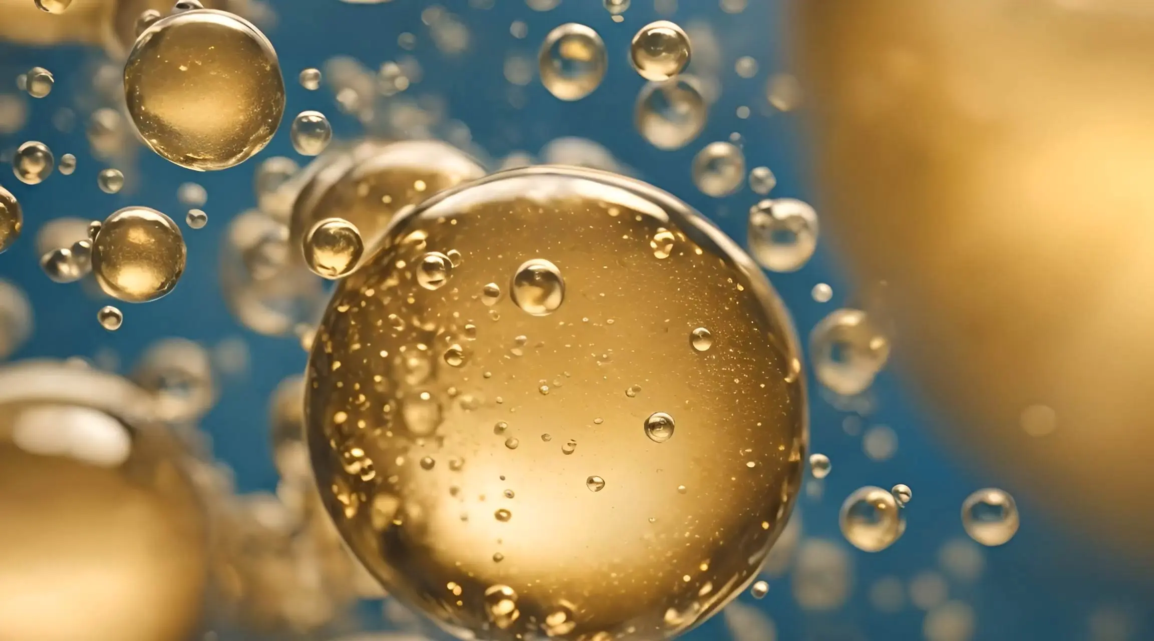 Sparkling Golden Bubbles Elegant Event Video Backdrop